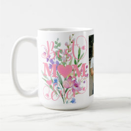 Best Mom Ever Floral Watercolor Design Koffiemok