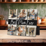 "Best Mom Ever' Keepsaké 6 Photo Collage Plaque<br><div class="desc">Faites savoir à une mère qu'elle est la "Meilleure maman jamais" avec ce cadeau minime de collage photo collage de tenue. Design dispose de 6 de vos photos préférées qui sont facilement téléchargées par votre téléphone,  ordinateur portable ou PC. Fête des Mères,  Anniversaire ou Cadeau de Noël.</div>