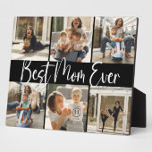 "Best Mom Ever' Keepsaké 6 Photo Collage Plaque (Côté)