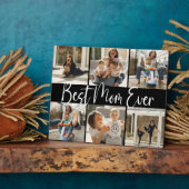 "Best Mom Ever' Keepsaké 6 Photo Collage Plaque (Côté)