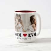 Best Mom Ever Modern 3 Photo Collage Mug (Devant droit)