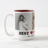 Best Mom Ever Modern 3 Photo Collage Mug (Gauche)