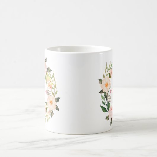 BEST MOM EVER/Moederdag/Birthday/Floral Wreath3 Koffiemok (Center)