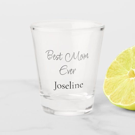 Best mom ever name simple minimal stylish mothers shot glas (Voorkant)