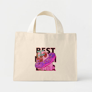 Best Mom ever pug in a donut Mini Tote Bag