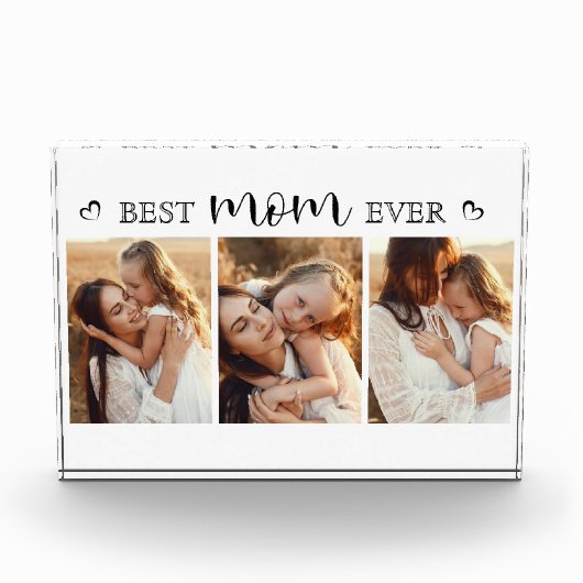 Best Mom Ever Script Gift For Mom Photo Collage Fotoblokken (Voorkant)
