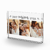 Best Mom Ever Script Gift For Mom Photo Collage Fotoblokken (Rechts)