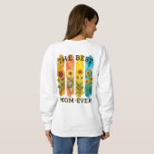 Best Mom Ever Sunflower Watercolor Sweatshirt - Mo (Dos entier)