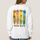 Best Mom Ever Sunflower Watercolor Sweatshirt - Mo (Dos)