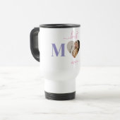 Best Mom Ever Travel Mug - Custom Heart Photo Reisbeker (Voorkant links)