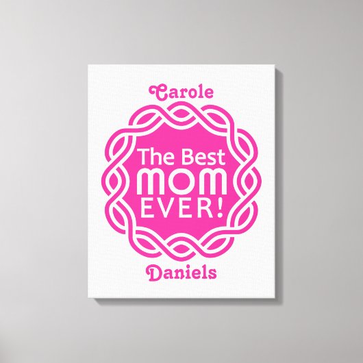 BEST MOM impression de toile monographique personn (Recto)
