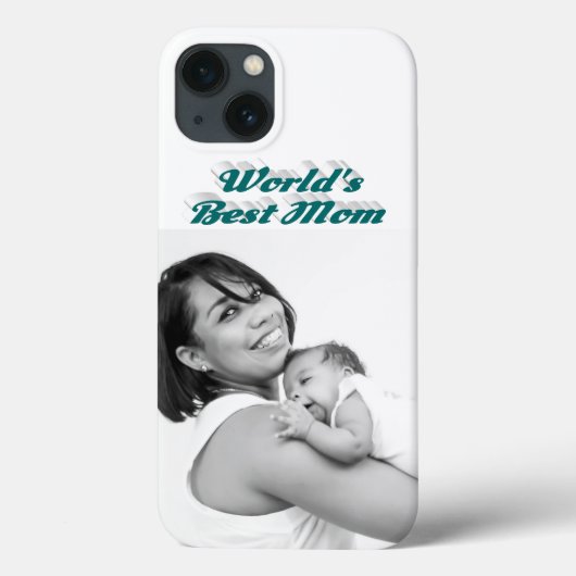 Best Mom photo green text Case-Mate iPhone Case (Achterkant)