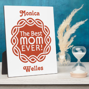 BEST MOM plaque personnalisée