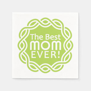 BEST MOM serviettes en papier personnalisées
