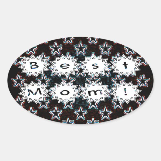 Best Mom Stars in Neon Sticker (Devant)