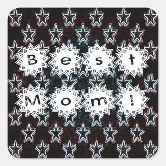 Best Mom Stars in Neon Sticker (Devant)
