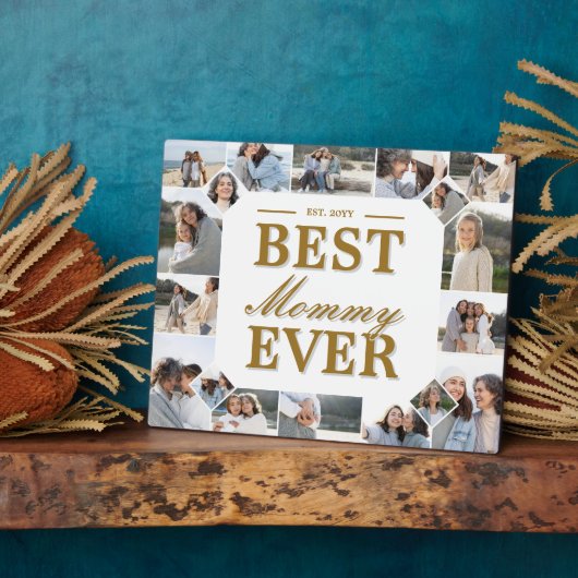 Best Mommy Ever Father's Day Photo Frame Collage Fotoplaat (Zijkant)