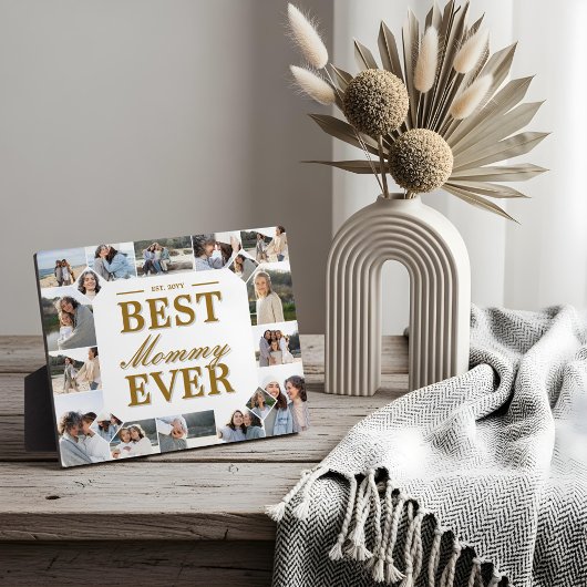 Best Mommy Ever Father's Day Photo Frame Collage Fotoplaat