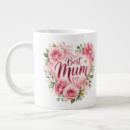 Best Mum Aquarell Blumenherz Design Extra Grote Beker