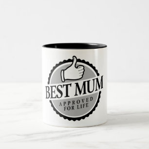 Best mum vintage tweekleurige koffiemok