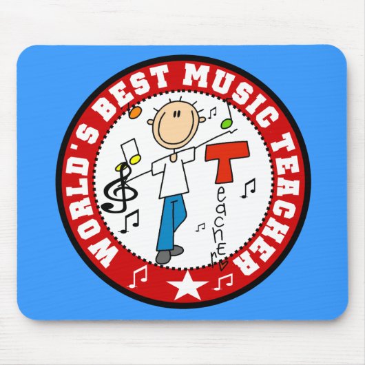 Best Music Teacher Mousepad ter wereld Muismat (Voorkant)