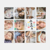 Best Nana Ever Photo Collage Fleece Deken (Voorkant (Horizontaal))