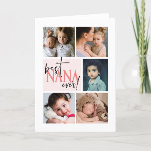 Best Nana Ever Photo Collage Kaart