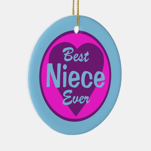 Best Niece Ever Personalized Ornament (Rechts)