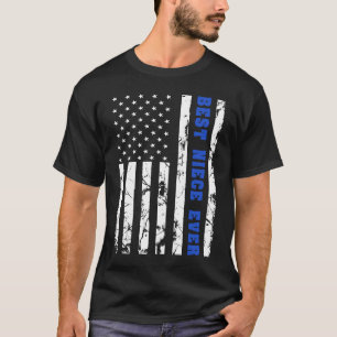 Best Niece Ever US Flag Patriotic Family G T-shirt