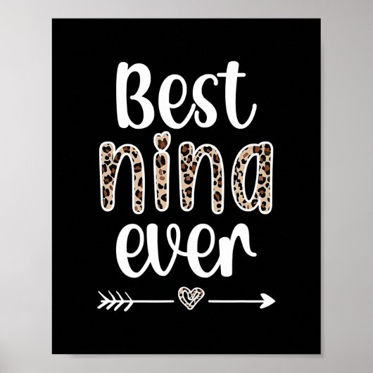 Best Nina Ever Nina Grandmoeder Appreciation Nina Poster (Voorkant)
