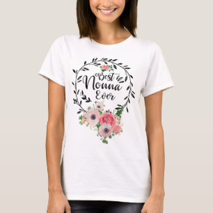 Best Nonna Ever Floral Decoration Grandma T-shirt