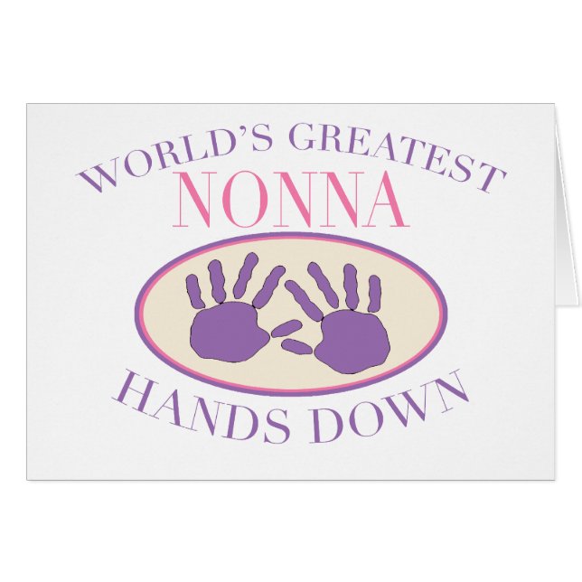 Best Nonna Hands Down T-shirt (Voorkant Horizontaal)