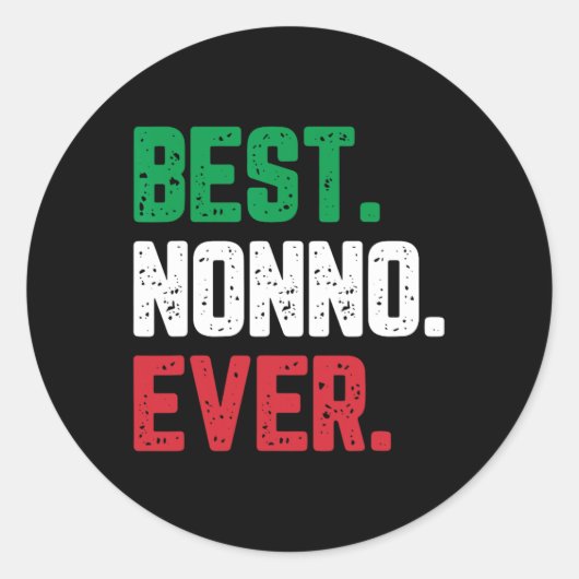 Best Nonno Ever Family Funny Cool Ronde Sticker (Voorkant)