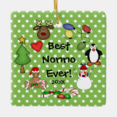 Best Nonno Ever kerstversiering Keramisch Ornament (Voorkant)
