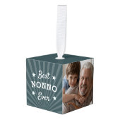 Best Nonno Ever Photo Kubus Ornament (Voorkant hoekig)