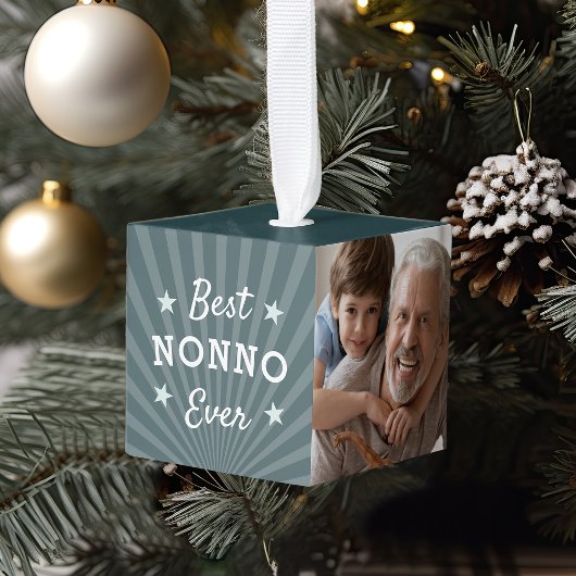 Best Nonno Ever Photo Kubus Ornament