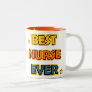 Best Nurse ever Tweekleurige Koffiemok