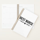 Best Nurse Fueled by Coffee Planner (Devant avec enveloppe)