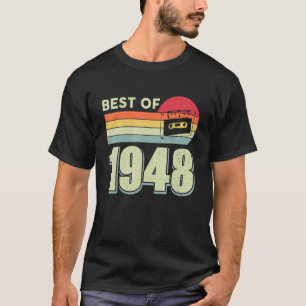 Best of 1948 Retro Cassettebandje 74th Birt T-shirt