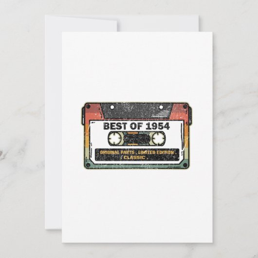 Best of 1954 Cassette Funny Birthday Gift Kaart (Voorkant)