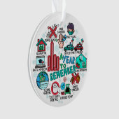Best of 2020 Herdenking Funative Acrylic Kerstmis Ornament (voorkant)
