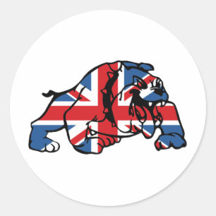Best of British Union Jack Bulldog Ronde Sticker