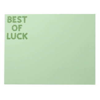 Best of Luck Clovers Greeting Notitieblok