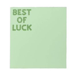 Best of Luck Clovers Greeting Notitieblok