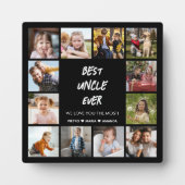 Best oom Ever 12 Photo Collage Plaque Fotoplaat (Voorkant)