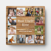 Best oom Ever 12 Photo Collage Plaque Fotoplaat (Voorkant)