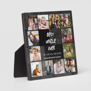 Best oom Ever 12 Photo Collage Plaque Fotoplaat
