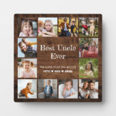 Best oom Ever 12 Photo Collage Plaque Fotoplaat (Voorkant)