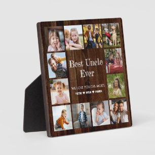 Best oom Ever 12 Photo Collage Plaque Fotoplaat