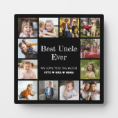 Best oom Ever 12 Photo Collage Plaque Fotoplaat (Voorkant)